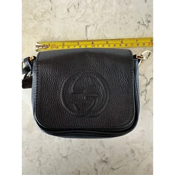 Gucci Interlocking G Leather Soho Small Tassels Handbag Black - Picture 5 of 6